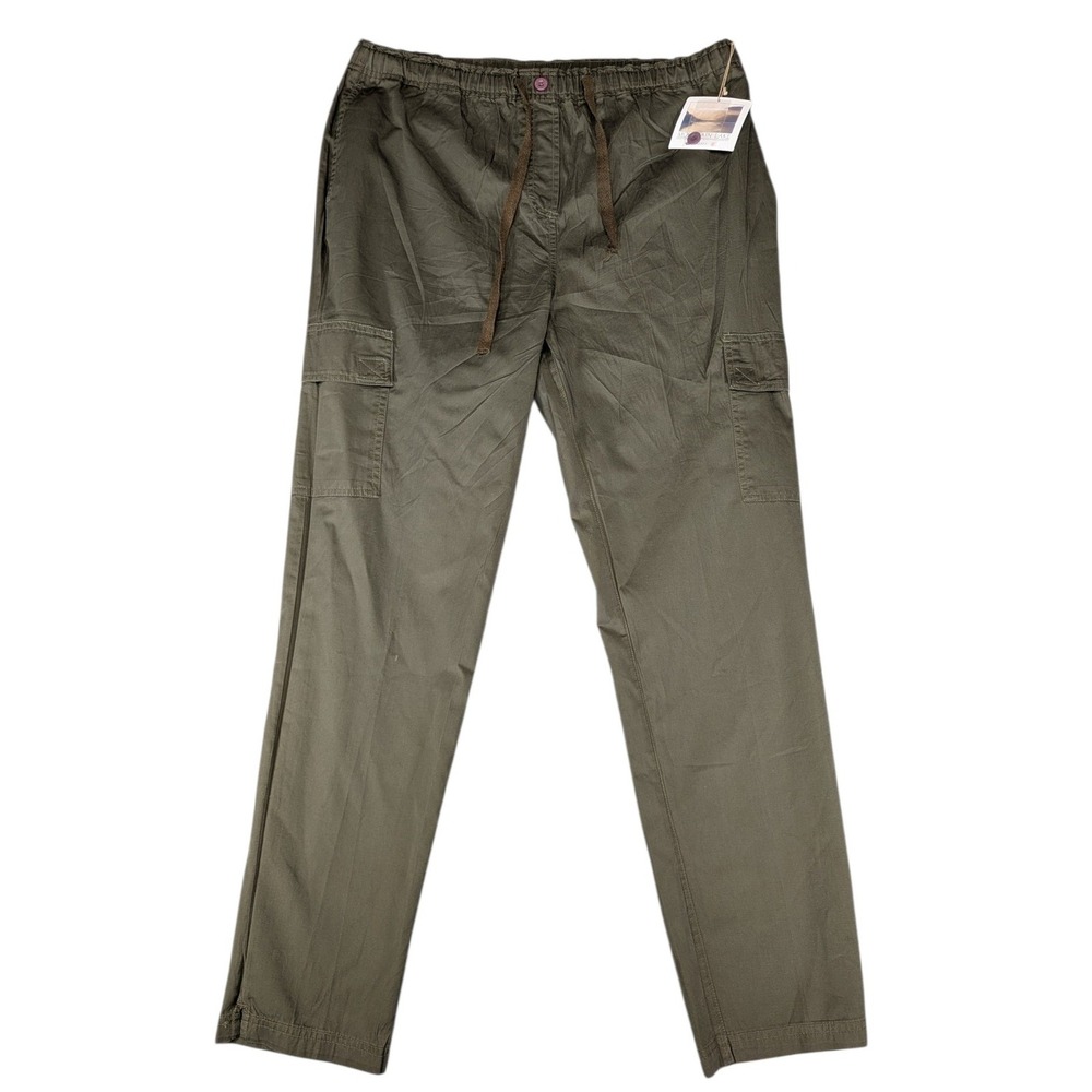 Mountain Lake Womens Small Olive Green 100% Cotton Cargo Pants NWT